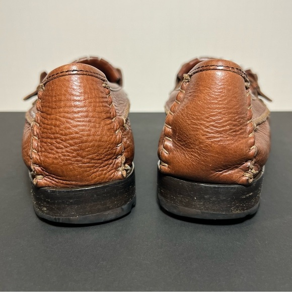 Mens BRAGANO by Cole Haan Made in Italy Brown Leather Tassel Loafers / Size 11.5 main image 6